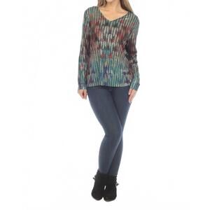 NEW KAMANA long sleeve pattern top in multi